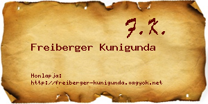 Freiberger Kunigunda névjegykártya